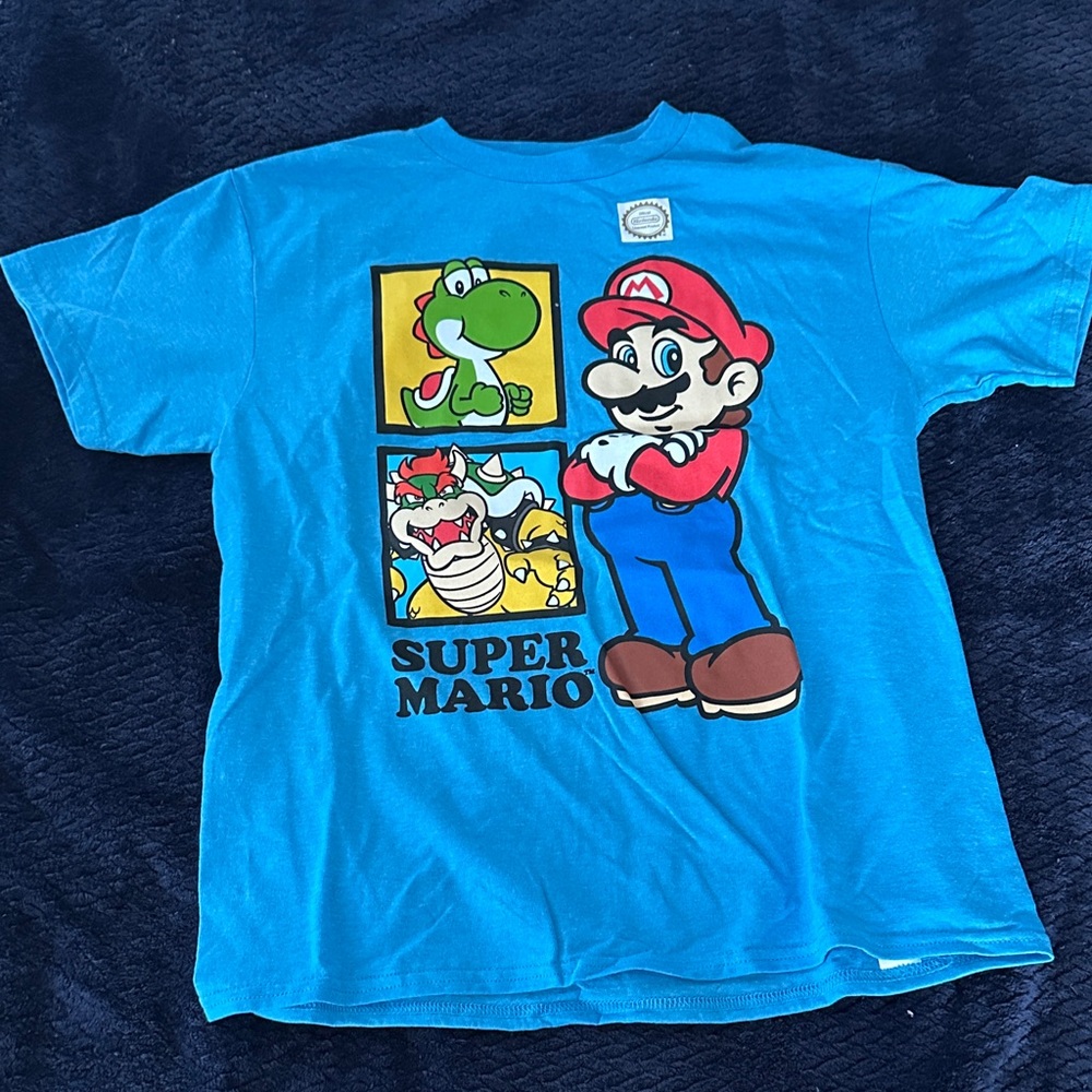 Super Mario Blue Graphic T-Shirt